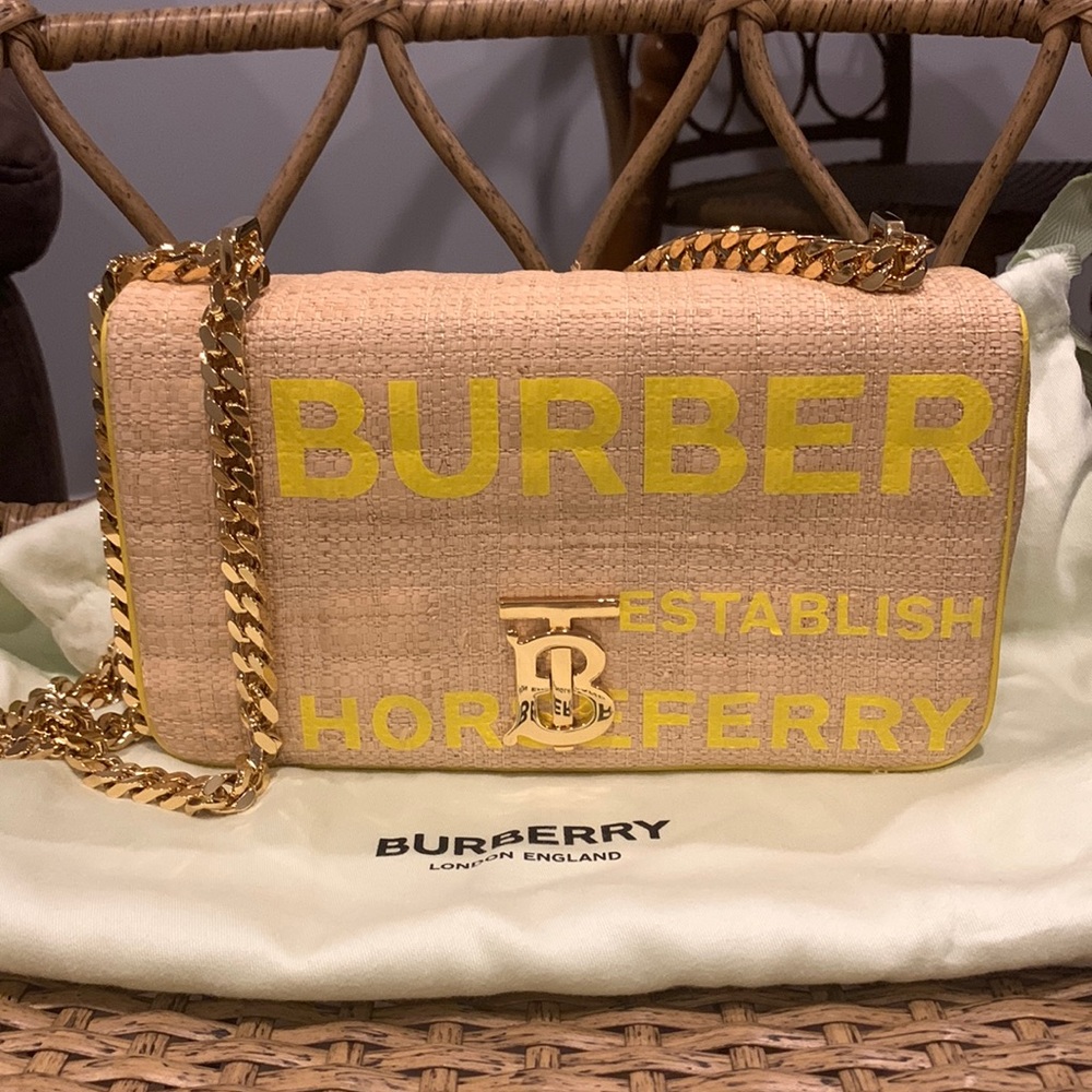 Burberry Small Lola Rafia crossbody